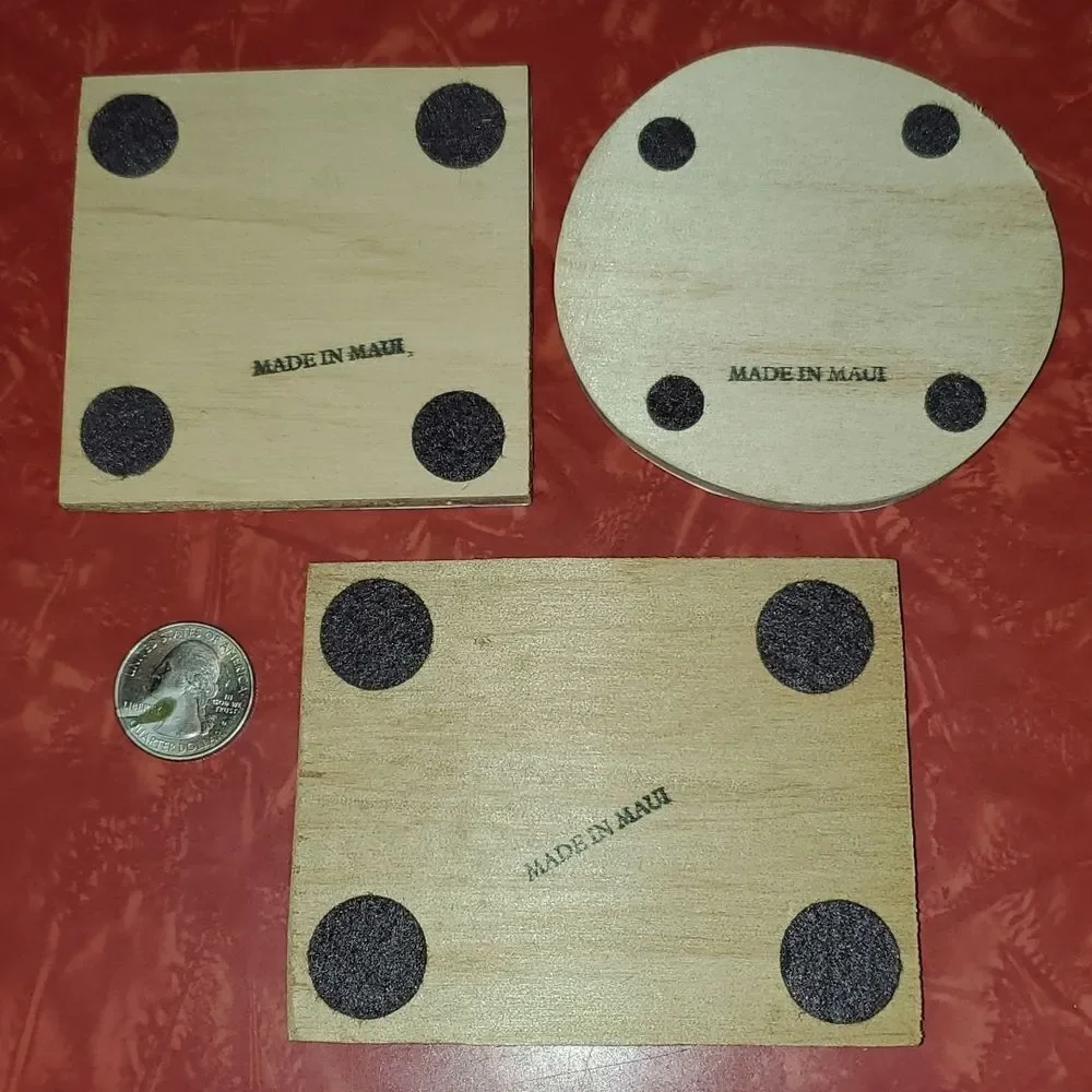 Made on Maui Hawaii Coaster Set of 3